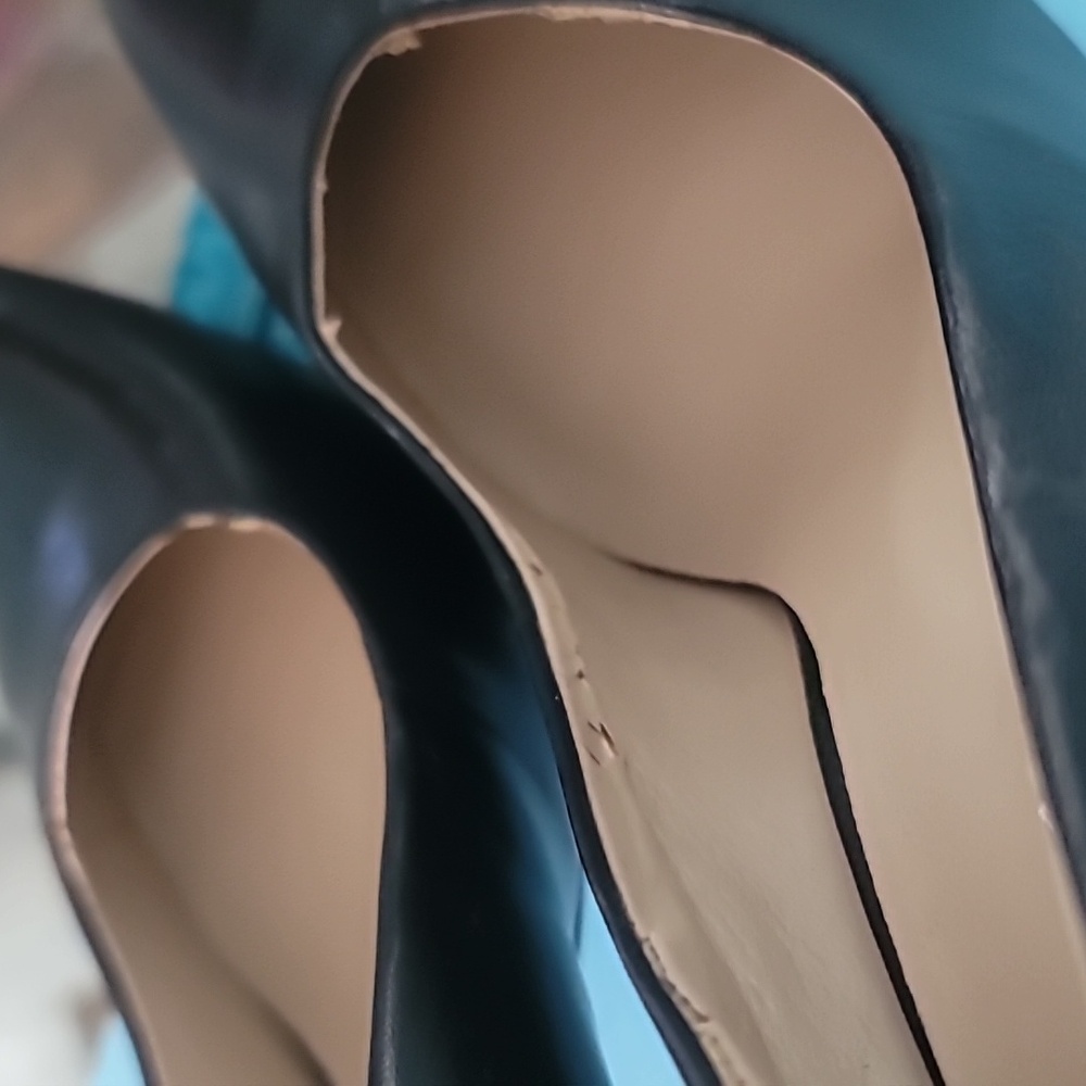 Nine West Women's Shoes Black Leather Sz 8.5 Heels Sleek Professional Career - Picture 6 of 12